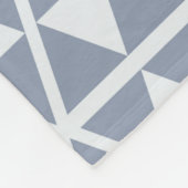 Blaugraues Dreieck Art-Nouveau Geometric Muster Fleecedecke (Ecke)