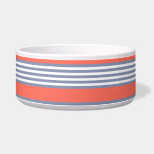 Blaugraues Fünf-Streifen-Muster mit lebender Koral Napf