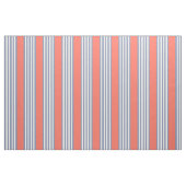 Blaugraues Fünf-Streifen-Muster mit lebender Koral Stoff (Fat Quarter (45,7 x 55,9 cm))
