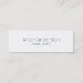 Blaugraues Minimalistisches Design-Logo Mini Visitenkarte (Vorderseite)