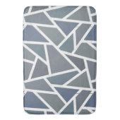 Blaugraues Mosaikmuster Badematte (Vorderseite Vertikal)