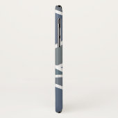 Blaugraues Mosaikmuster Case-Mate iPhone Hülle (Hinten/Links)