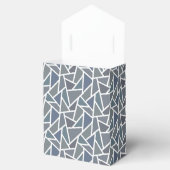 Blaugraues Mosaikmuster Geschenkschachtel (Geöffnet)