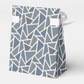 Blaugraues Mosaikmuster Geschenkschachtel (Rückseite)