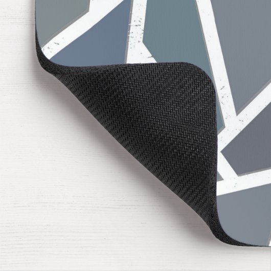 Blaugraues Mosaikmuster Mousepad (Ecke)