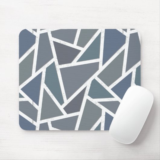 Blaugraues Mosaikmuster Mousepad (Mit Mouse)
