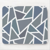 Blaugraues Mosaikmuster Mousepad (Vorne)