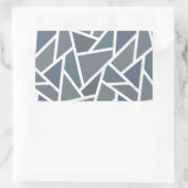 Blaugraues Mosaikmuster Rechteckiger Aufkleber (Tasche)