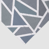 Blaugraues Mosaikmuster Seidenpapier (Ausschnitt)