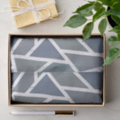 Blaugraues Mosaikmuster Seidenpapier (Geschenk)