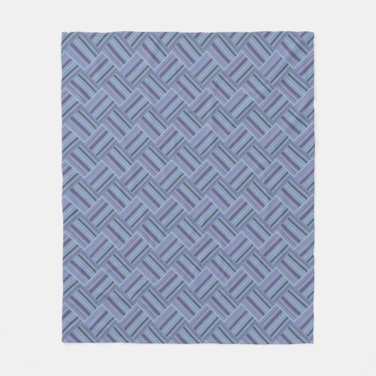 Blaugraues Muster der diagonalen Streifen Fleecedecke (Vorderseite)