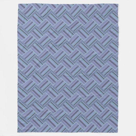 Blaugraues Muster der diagonalen Streifen Fleecedecke (Vorderseite)