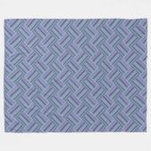 Blaugraues Muster der diagonalen Streifen Fleecedecke (Vorderseite (Horizontal))