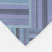 Blaugraues Muster der diagonalen Streifen Fleecedecke (Ecke)