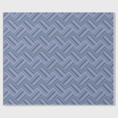 Blaugraues Muster der diagonalen Streifen Geschenkpapier (Flach)