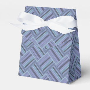 Blaugraues Muster der diagonalen Streifen Geschenkschachtel