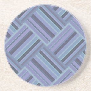 Blaugraues Muster der diagonalen Streifen Getränkeuntersetzer