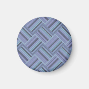 Blaugraues Muster der diagonalen Streifen Magnet