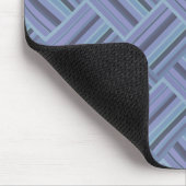 Blaugraues Muster der diagonalen Streifen Mousepad (Ecke)