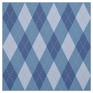 Blaugraues Raute-Muster Stoff