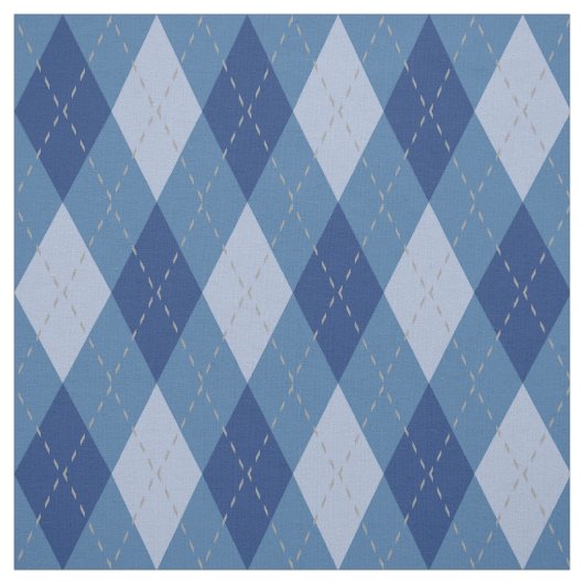Blaugraues Raute-Muster Stoff (Muster)