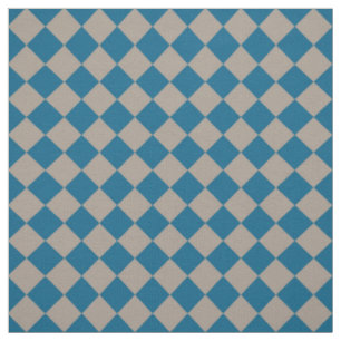 Blaugraues Schachbrett-Diamantmuster Stoff