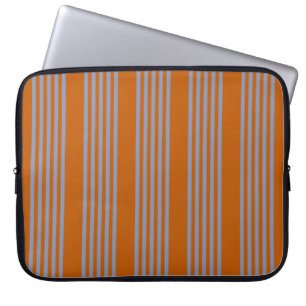 Blaugraues und verbranntes 5-Streifen-Muster Laptopschutzhülle