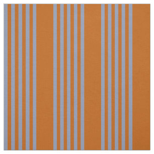Blaugraues und verbranntes 5-Streifen-Muster Stoff