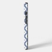 Blaugraues und weißes Diamantmuster Case-Mate iPhone Hülle (Rückseite / Links)