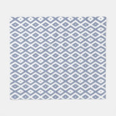 Blaugraues und weißes Diamantmuster Fleecedecke (Vorderseite (Horizontal))
