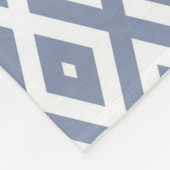 Blaugraues und weißes Diamantmuster Fleecedecke (Ecke)