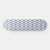 Blaugraues und weißes Diamantmuster Skateboard (Horizontal)
