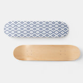 Blaugraues und weißes Diamantmuster Skateboard (Horizontal)