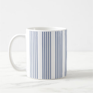 Blaugraues und weißes Fünf-Streifen-Muster Kaffeetasse