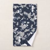 Blaugraues White Camouflage Camouflage Muster Badhandtuch Set (Handtuch)