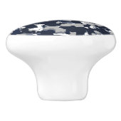 Blaugraues White Camouflage Camouflage Muster Keramikknauf (Seitenansicht)