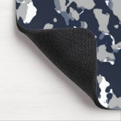 Blaugraues White Camouflage Camouflage Muster Mousepad (Ecke)