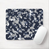 Blaugraues White Camouflage Camouflage Muster Mousepad (Mit Mouse)