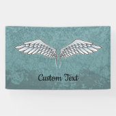 Blaugraues Wings-Banner Banner (Horizontal)