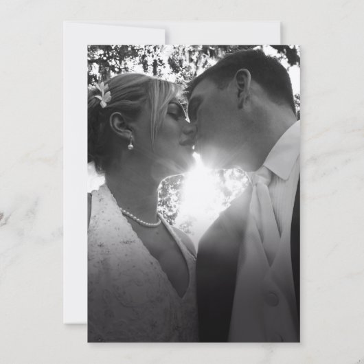 Blaugrauweißer Zweig der Hochzeit von Blätter Einladung (Rückseite)