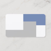 Blaugrauweißes Design Modernes, Schlichtes Minimal Visitenkarte (Rückseite)