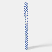 Blaugriechisches Schlüsselmuster Case-Mate iPhone Hülle (Rückseite / Links)