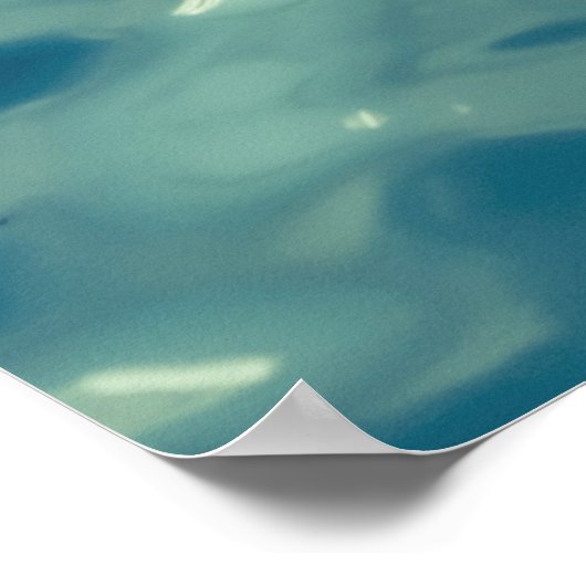 Blaugrün-Abstrakt-Wasseraufnahme Poster (Ecke)