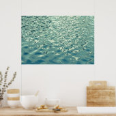 Blaugrün-Abstrakt-Wasseraufnahme Poster (Küche)