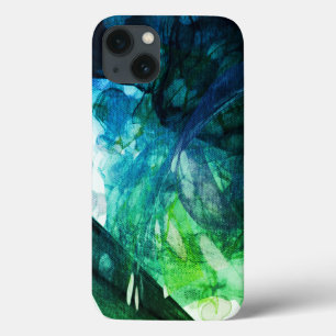 Blaugrün abstrakte Kunst Case-Mate iPhone Hülle