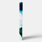 Blaugrün abstrakte Kunst Case-Mate iPhone Hülle (Rückseite / Rechts)