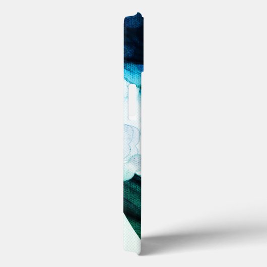 Blaugrün abstrakte Kunst Case-Mate iPhone Hülle (Rückseite / Rechts)