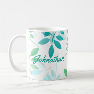Blaugrün-Blätter Kaffeetasse