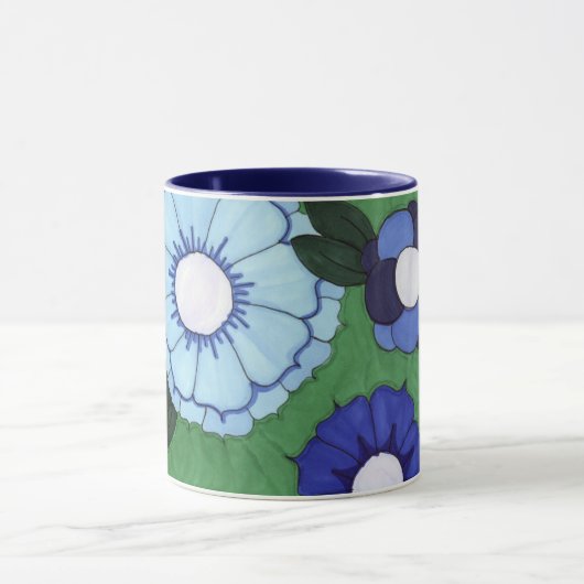 Blaugrün blühende Tasse (Zentrum)