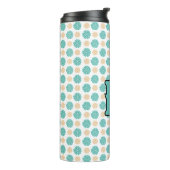 Blaugrün Blütentherme Thermosbecher (Nach links gedreht)